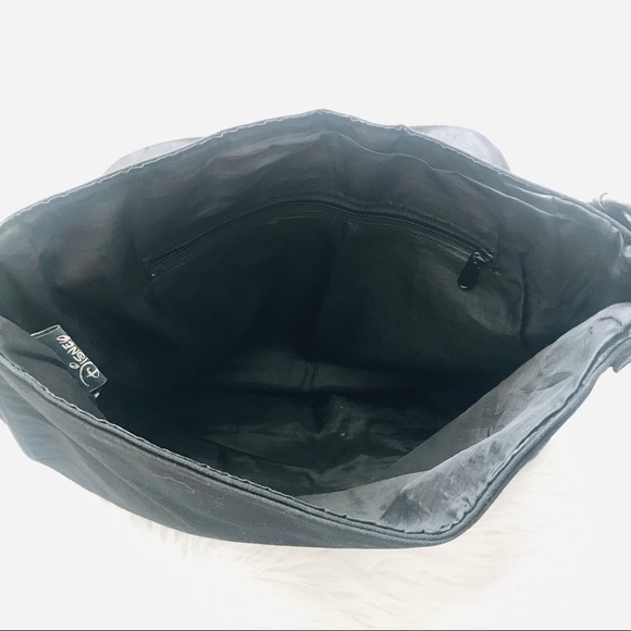 Disney Tinkerbell Patches Mini Messenger Black Shoulder Crossbody Bag - Picture 8 of 9